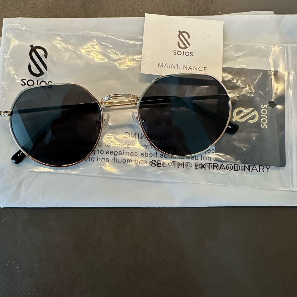 Round polygon polarized sunglasses